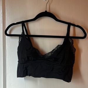 Soft Silky Bralette with Lace Trim